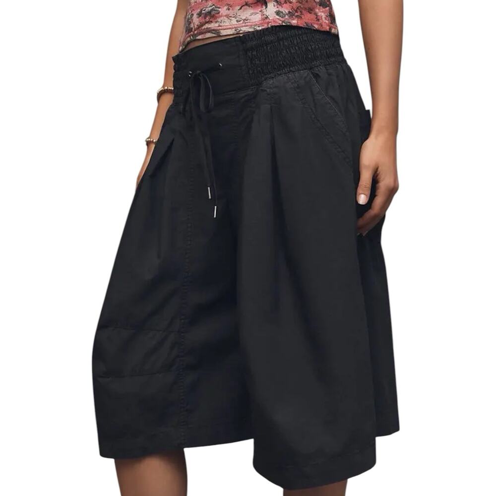 NWD Anthropologie Ruched Poplin Gaucho Pants Size Small